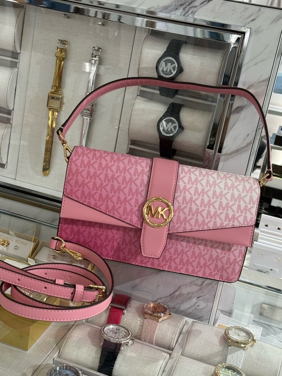 Michael Kors Handbags - MICHAEL KORS Greenwich Medium Signature Logo Convertible Shoulder